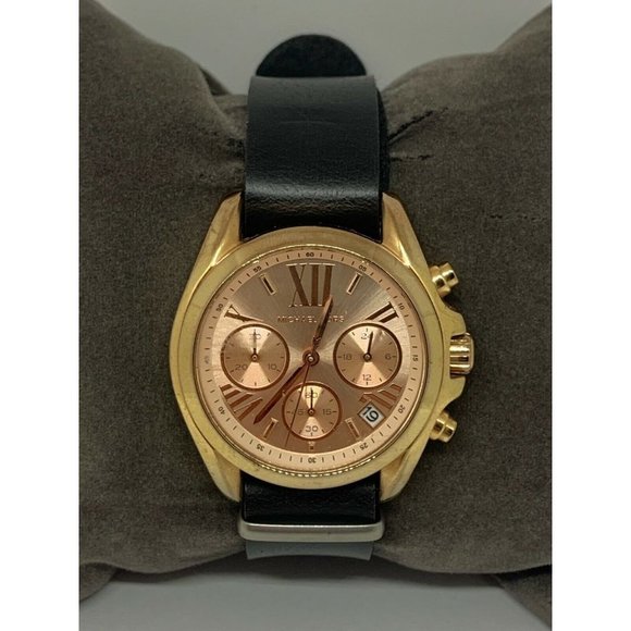 Michael Kors MK5799 Women\'s Leather Analog Rose Di main image 6